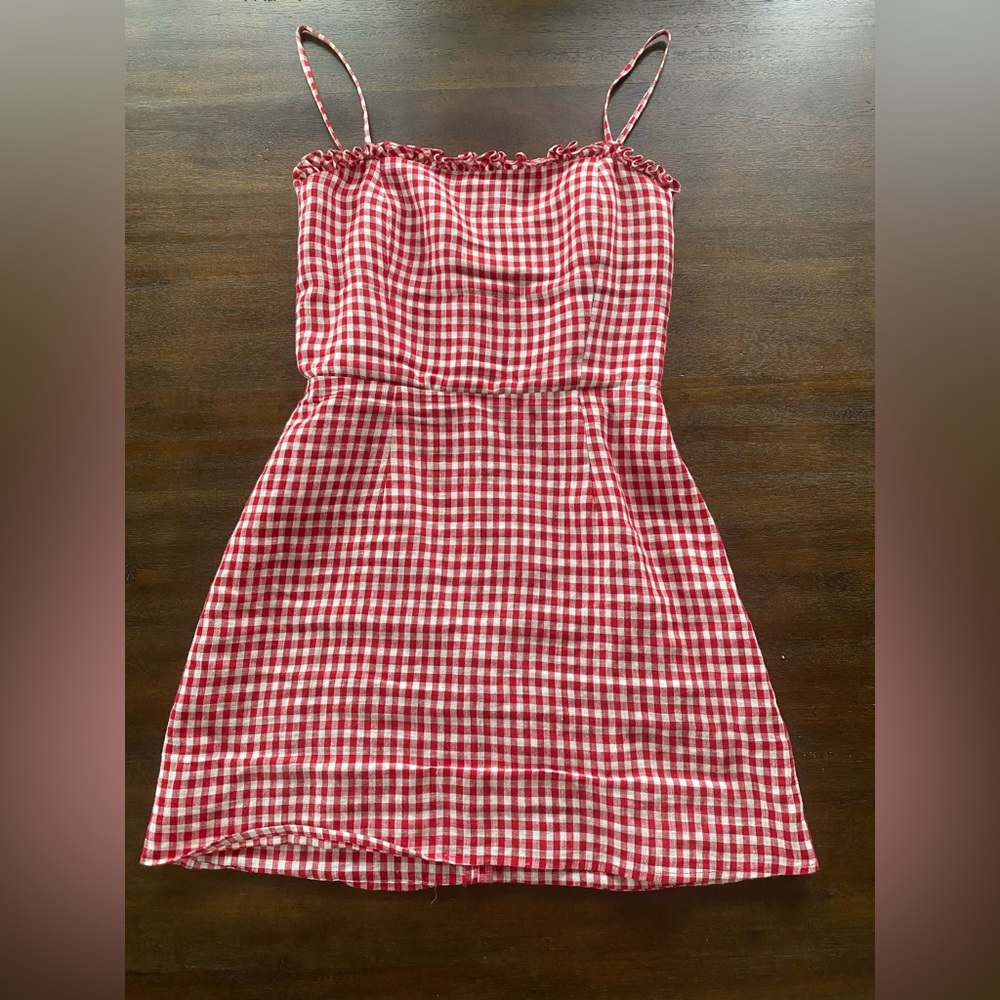 Gingham Reformation Dress.